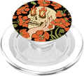 PopSockets Skull &amp Goth Phone Grip &amp Stand - Skull Flowers PopSockets PopGrip for MagSafe