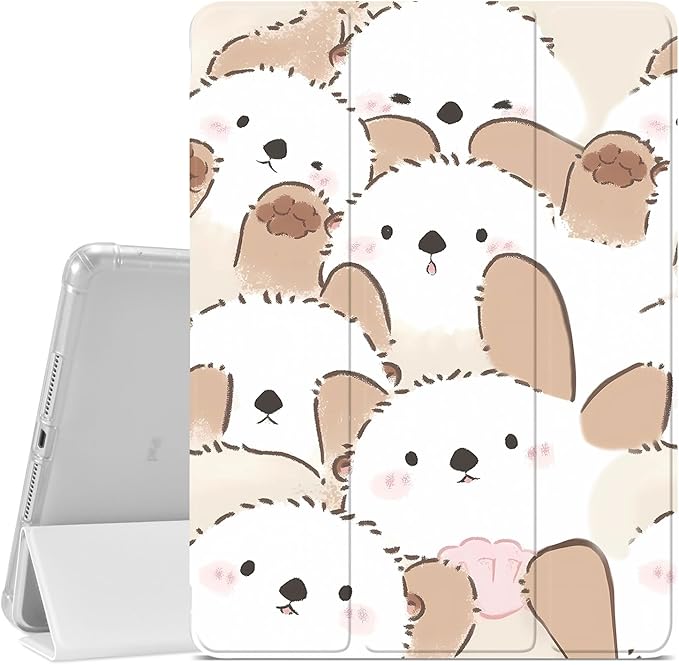 Cute Otter Case for iPad Pro 11-inch(M4) 2024 5th GenerationLovely Animal Printed Protective CasePencil Holder &amp Clear Soft TPU Back &amp Trifold Smart Tablet Cover (Model Number:A2836/A2837/A3