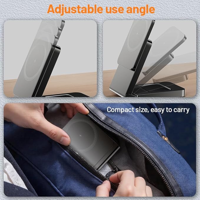 3 in 1 Charging Stationfor Apple Magsafe Charger Station Auto-Pop Watch CradleUp-Down Sliding Design Wireless Charging Station for iPhone 17/16/15/14/13/12&ampApple Watch Series/Airpods