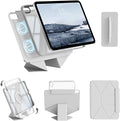 Case for iPad Air 11-Inch M4/M3/M2 (2026/2025/2024) iPad Air 5th/4th Generation (2022/2020) 10.9 with Pencil Holder Detachable Magnetic 360° Rotating Lightweight Protective Cover Gray