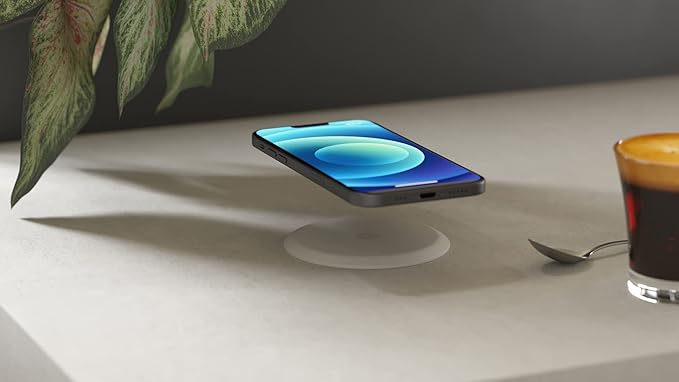 ZENS Qi-Certified Built-in Wireless Charger for Apple iPhone 17/16/15/14/13/12/11/10/9/8 Series Samsung and All Qi-Enabled Devices Ultra-Thin Design 15W White Power Adapter Included
