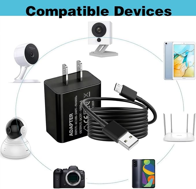 2 × (5v1a black+micro usb cable)
