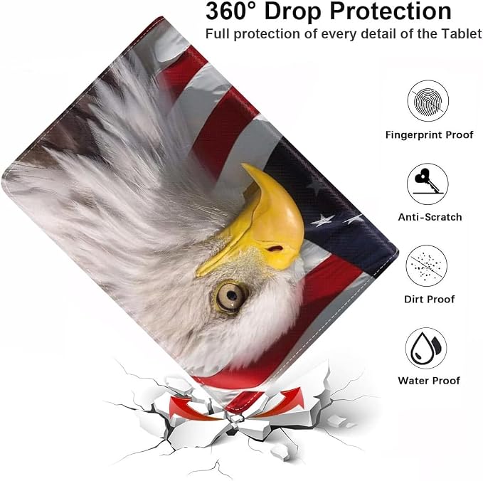 Patriotic American Flag Bald Eagle