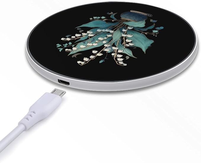 Lilies of The Valley Fast Portable Charger 10W Funny Graphic Phone Charging Pad with USB Cable