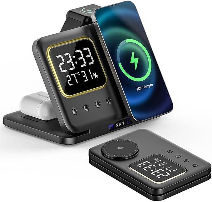 5in1 wireless Charger Station D15 Black