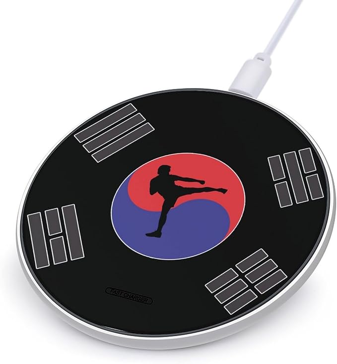 Korean Karate Korea Logo Phone Charger Magnetic Charging Pad Anti-Slip with USB Cable