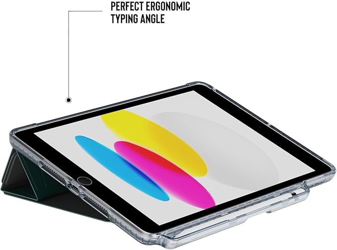 Tech21 EvoFolio case for iPad 7th/8th/9th Gen - Impact Protection iPad case with Multi-Angle Viewing Wake/Sleep Cover - Teal