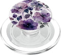 Purple Lavender Blossom Leaves Flowers Floral Girly PopSockets PopGrip for MagSafe