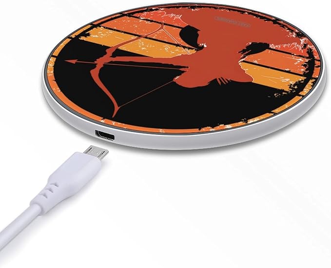 Vintage Archer Archery Phone Charger Magnetic Charging Pad Anti-Slip with USB Cable