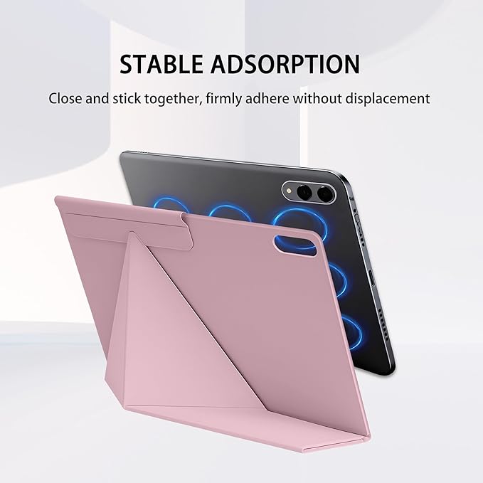 Magnetic Case for Samsung Galaxy Tab S11 Ultra 14.6 Inch 2025 - Model SM-X930/SM-X936 Tablet with S-Pen Holder Auto Wake/Sleep Smart Tablet Cover Pink