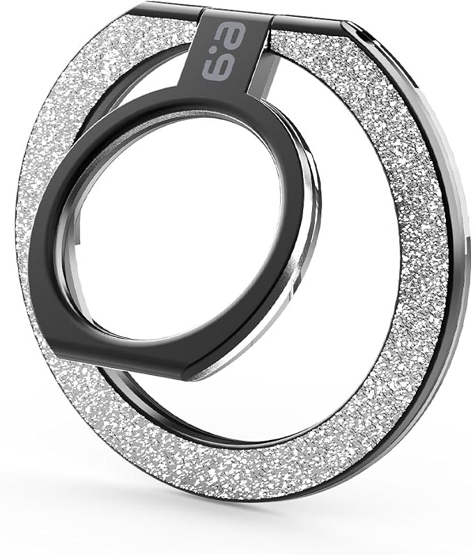 Brushed Black Silver Glitter