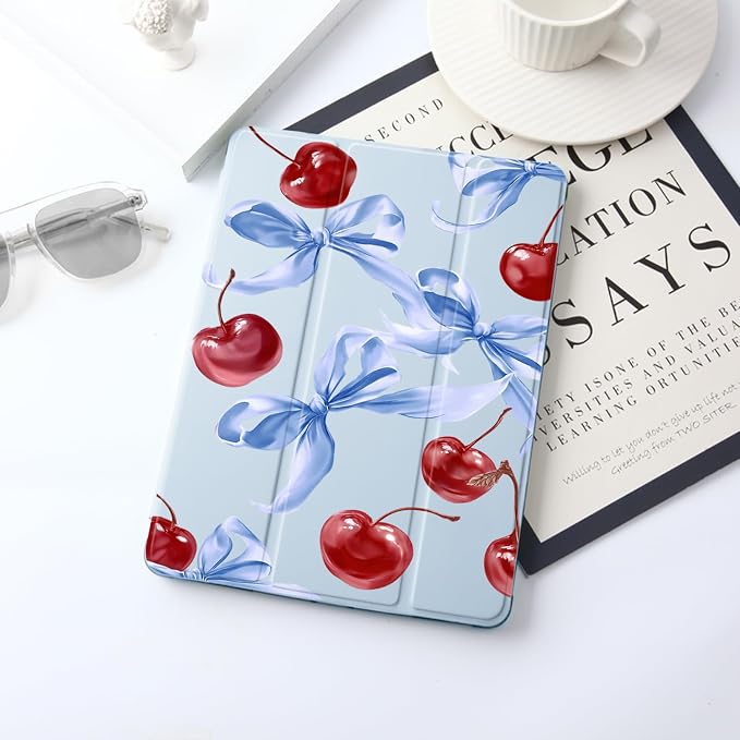 L-Blue Bows&Cherry