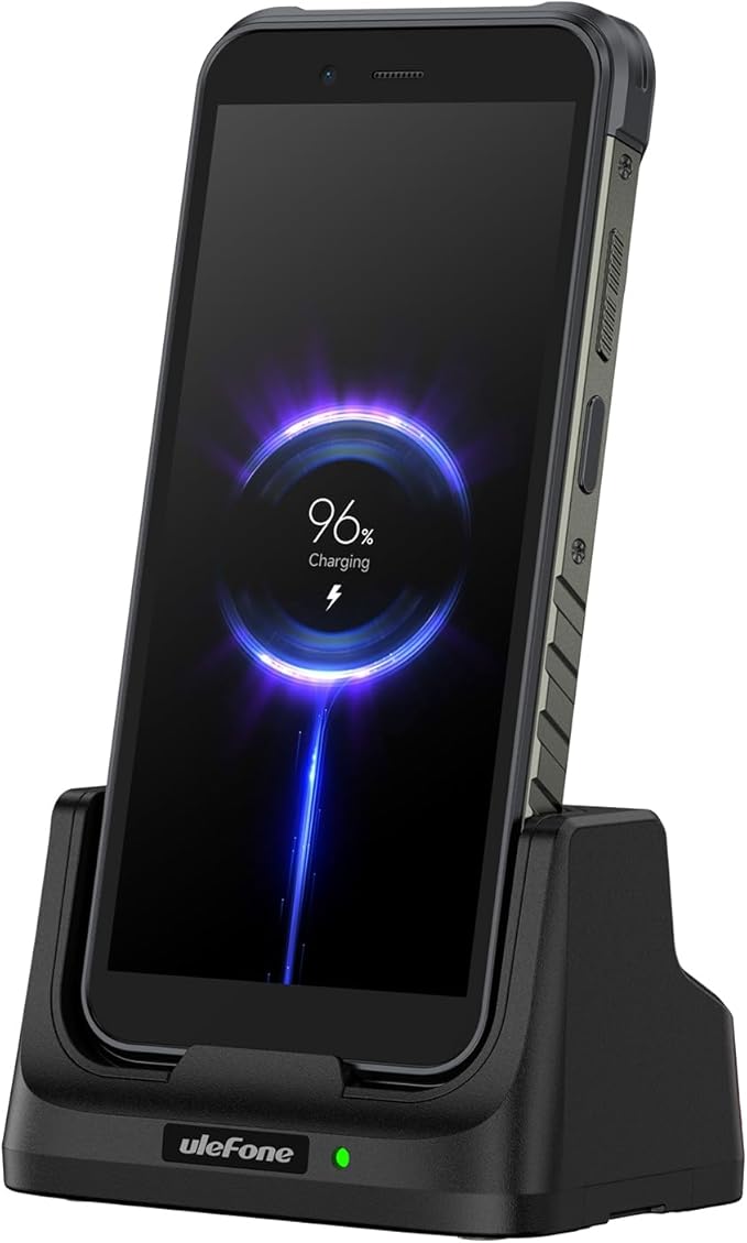 Ulefone Desk Charging Dock for RugKing Rugged Smartphone Pogo Pin Wireless Charging Dual Output 2-in-1 Charger Stand