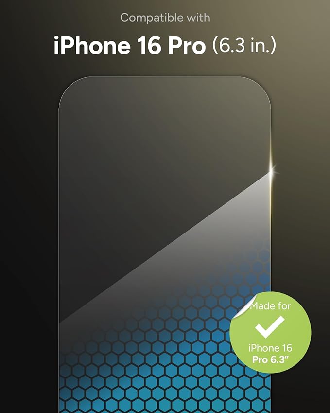 ZAGG XTR4 Screen Protector for iPhone 16 Pro - 11x Stronger Tempered Glass Blue Light Filtration Anti-Reflective Technology Graphene Reinforced InvisibleShield Easy Dust-Free Installation
