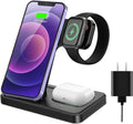 Wireless Charger 3 in 1 Fast Desk Charging Station for iPhone 16 15 14 13 12 Charging Stand Dock for Apple Watch &amp AirPods