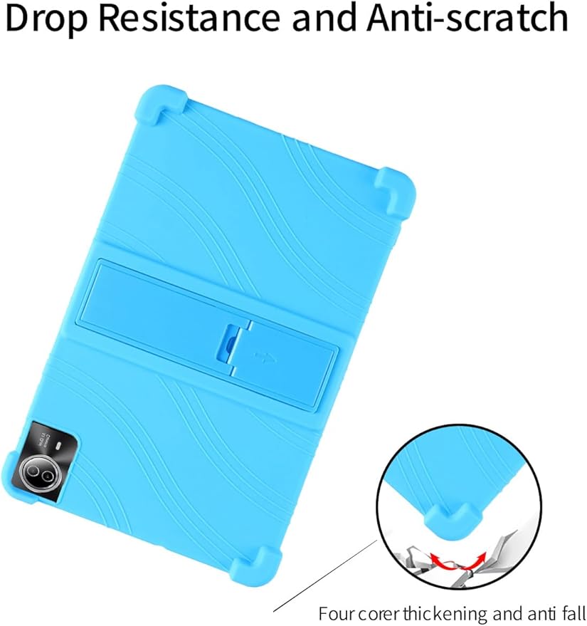 for Urao G140L 14 Inch Tablet CaseBOVUGAC Soft Silicone Adjustable Stand Shockproof Kids Friendly for Higrac G140L 14 Tablet(SkyBlue)