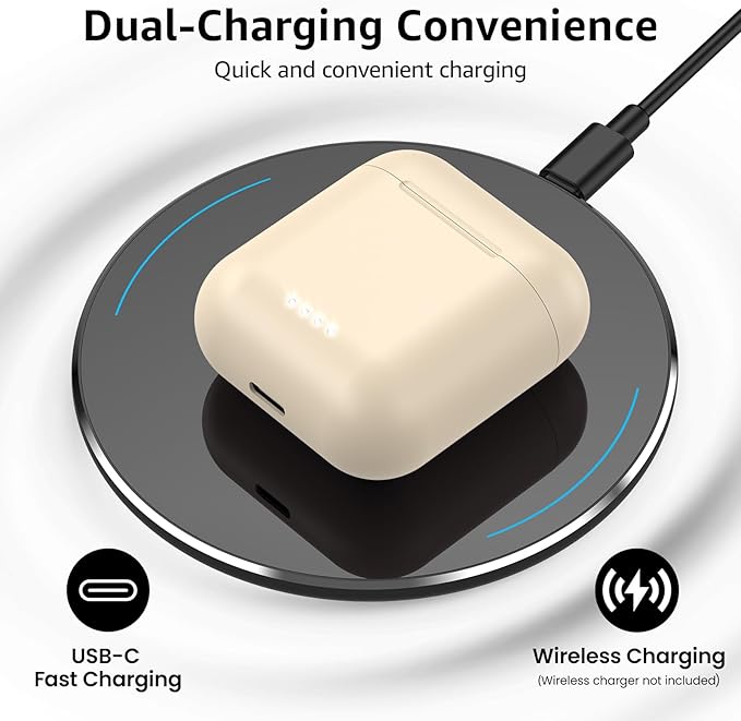 TOZO T6 Wireless Earbuds Bluetooth 5.3 Ear Buds Stereo Sound in Ear Headphones 50 Hours Playtime Wireless Charging Case APP Customizable EQs IPX8 Waterproof Earphones