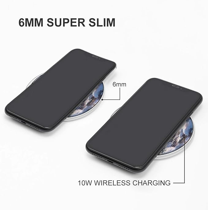 Snowy Forests ICY River Winter Phone Charger Magnetic Charging Pad Anti-Slip with USB Cable