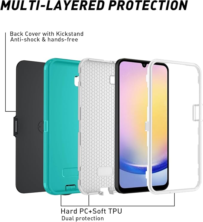 with Belt Clip-Teal/White