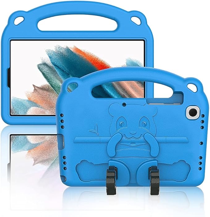 SaharaCase Teddy Bear KidProof Case for Samsung Galaxy Tab A8 10.5 Inch (2021) [Shockproof Bumper] Rugged Child Protection Antislip Integrated Kickstand (Blue)