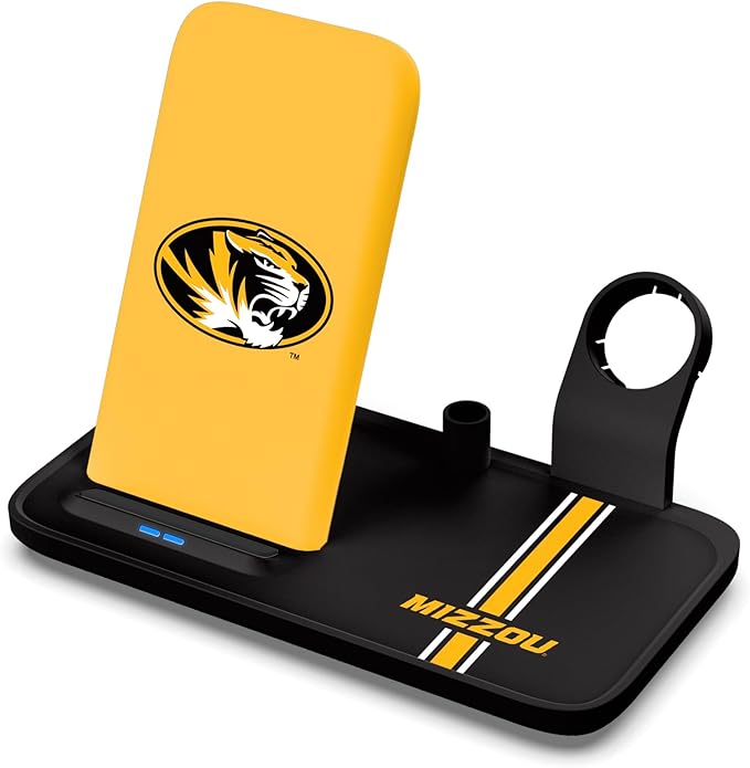 SOAR NCAA 4-in-1 Wireless Charging Docking Station: Fast Charge for iPhone Apple Watch Air Pods &amp Apple Pencil
