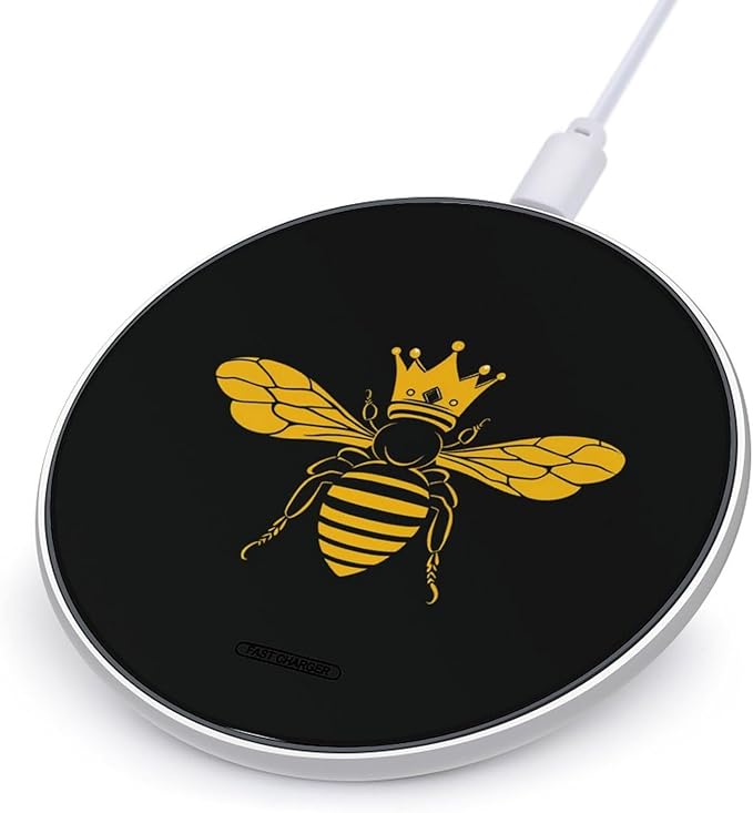 Queen Bee Wireless Charger Anti-Slip Wireless Charging Pad Slim Charger Mat for Men Women