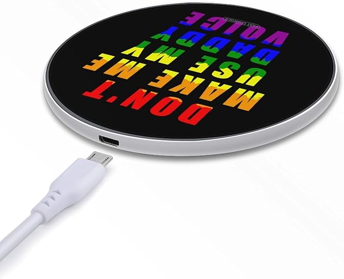Daddy Voice Gay Proud LGBT Phone Charger Magnetic Charging Pad Anti-Slip with USB Cable
