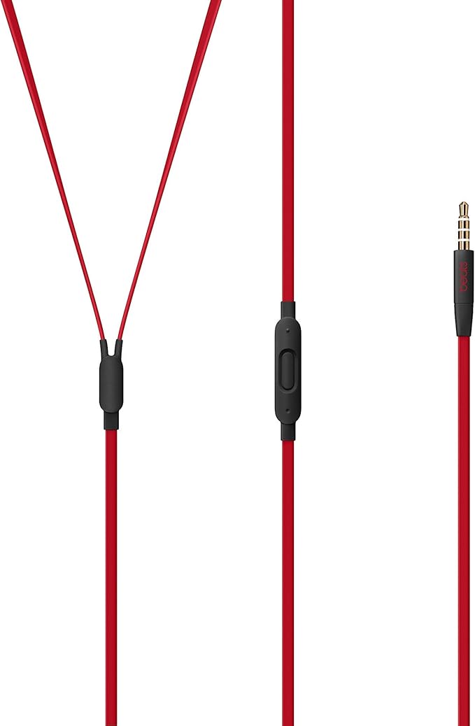 Beats By Dr. Dre UrBeats3 Wired In-Ear Headphones w/ 3.5mm Plug - Black / Red (Renewed)