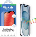 Ocushield Anti Blue Light Tempered Glass Screen Protector for iPhone 15 (6.1) - Protect Your Eyes Reduce Migraines &amp Improve Sleep