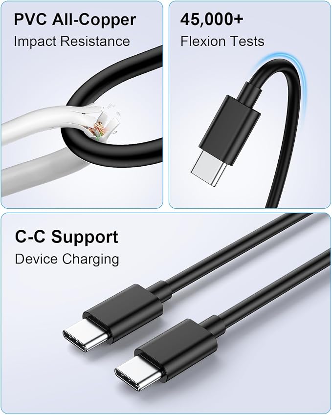 2Pack-45W 6FT C-C Black