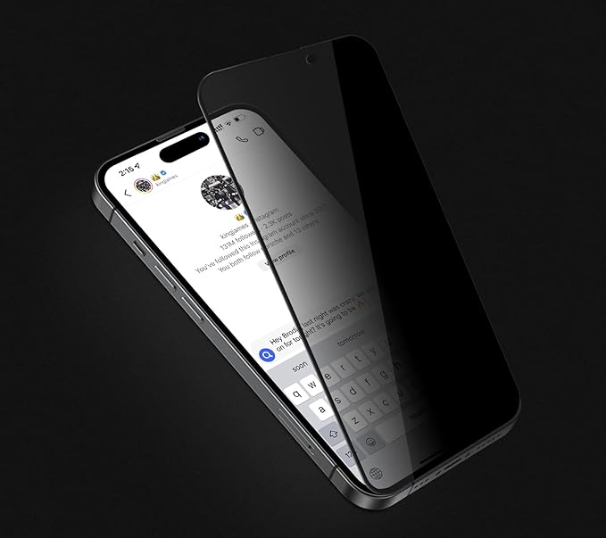 FLOLAB for iPhone 14 Pro Max Privacy Screen Protector is the Best iPhone Tempered Glass that Protects your Privacy - Durable Smooth as Butter and Easy to Install Guaranteed. (Anti Dust)