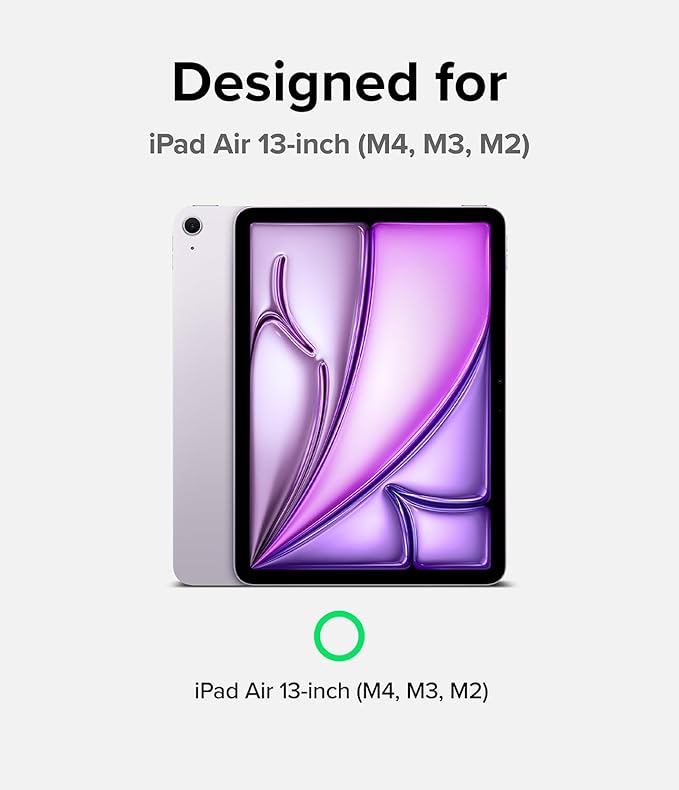 Ringke Fusion Sketch Stand for iPad Air 13 Inch Case (M4 2026 &amp M3 2025 &amp M2 2024) [Cover + Stand] Pencil Holder with Overcharge Prevention Non Yellowing Wobble Free for Writing and Drawing -