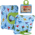 Fire HD 8 2020 2022 2024 Kid Pro Tablet Cover Kindle HD 8 inch 12th Generation Case for Kids Boy Girl Cartoon Dinosaur EVA Kid-Proof case with Stand Handle Shockproof Kid-Friendly Toddlers (Blue)