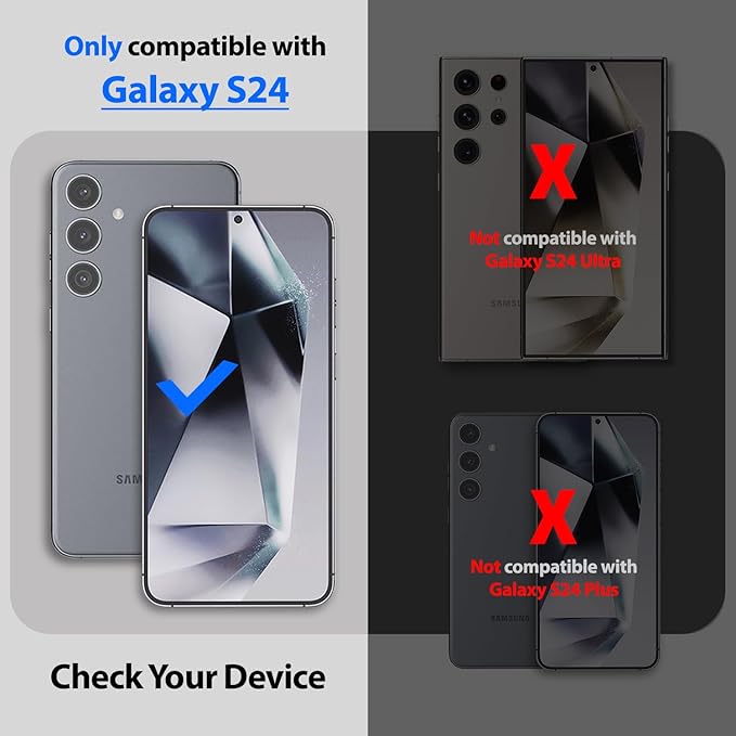 DOME GLASS Whitestone [Authentic full coverage] Tempered glass screen protector for Galaxy S24 with UV lamp [2pack]