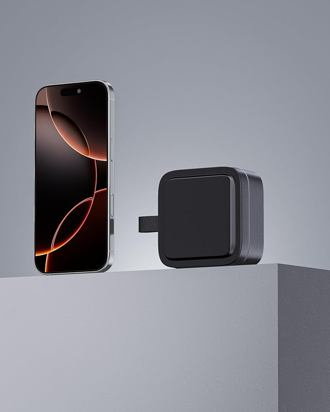 3 in 1 Wireless Charging Station for Apple Devices Magnetic Foldable Travel Fast Charger Stand Compatible with MagSafe for iPhone Air/17/16/15/14/13/12 Series Apple Watch &amp AirPods Pro/4/3/2-Bla