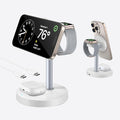 3 in 1 Wireless Charging Station for Multiple Devices 15W Fast Magnetic Wireless Charger Stand with Adjustable Angle Compatible with iPhone12-16 Series Apple Watch AirPods - Gifts for Men &ampWom
