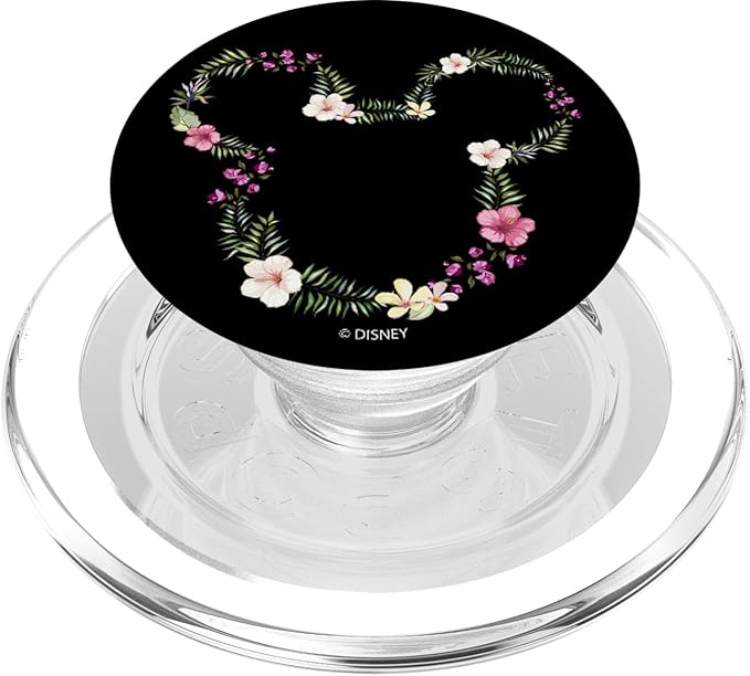 Disney Mickey &amp Friends Mickey Hawaiian Floral Outline Ears PopSockets PopGrip for MagSafe