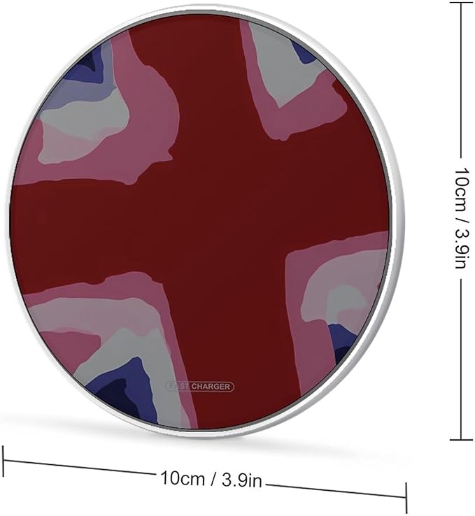 Watercolor British Britain Flag Phone Charger Magnetic Charging Pad Anti-Slip with USB Cable