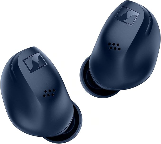 Sennheiser ACCENTUM True Wireless Earbuds - Crystal-Clear Sound with Hybrid ANC Ergonomic Design 28-Hour Battery Life Touch Interface Blue