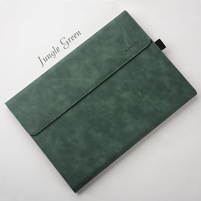 Professional Multi-Angle Tablet Case for Microsoft Surface Pro 12 2025 | PU Leather &amp Hard Shell Protective (Forest 12 Pro)