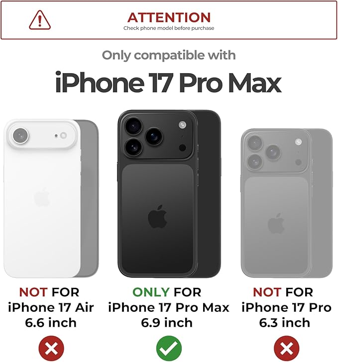 Dexnor for iPhone 17 Pro Max Case [2 Front Frame &amp Built-in Flip Camera Cover &amp Kickstand] Compatible with MagSafe Heavy-Duty Shockproof Portection Case with Screen Protector 6.9 inch Peon