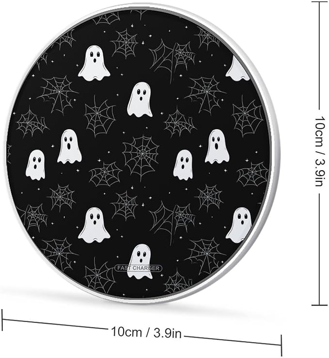 Cute Halloween Wireless Charger Anti-Slip Wireless Charging Pad Slim Charger Mat for Men Women