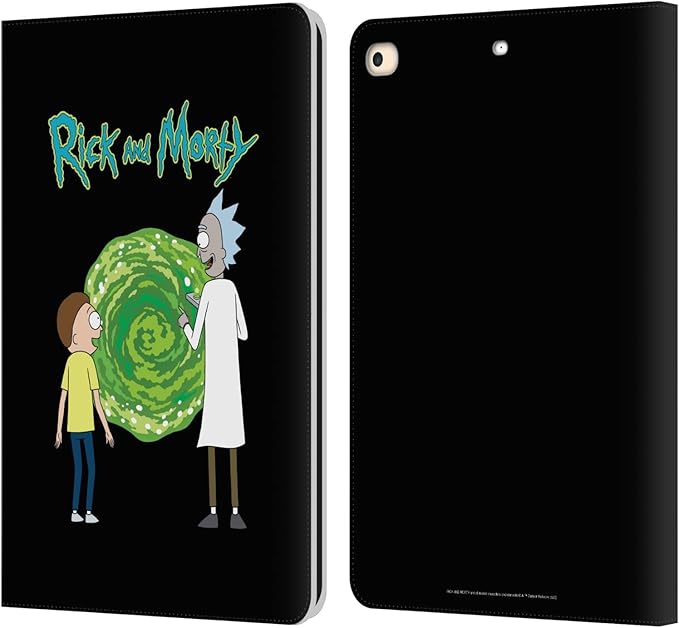 Head Case Designs Officially Licensed Rick and Morty Character Art Season 5 Graphics Leather Wallet Case Compatible with Apple iPad 9.7 2017 / iPad 9.7 2018
