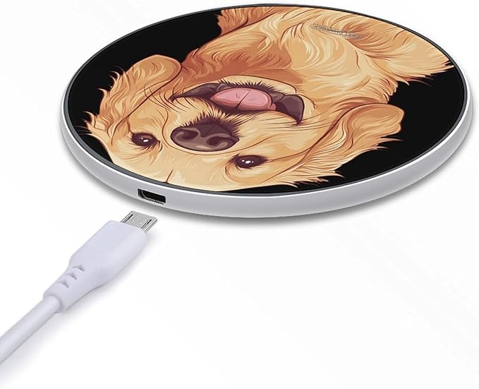 Retriever Dog Smiling Phone Charger Magnetic Charging Pad Anti-Slip with USB Cable