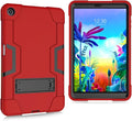 Mignova Case for LG G Pad 5 10.1 inch Tablet Case Hybrid Kids Friendly Drop Shockproof Hybrid High Impact Armor Defender Rugged Protective Case for LG G Pad 5 10.1 inch FHD Tablet 2019 (Red+Black)