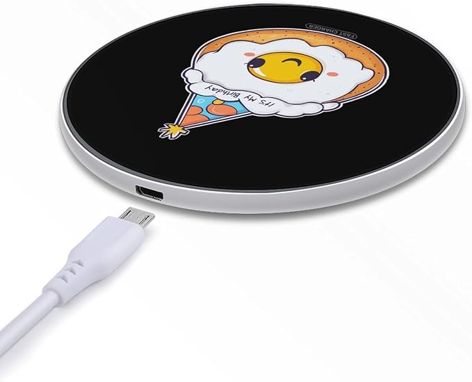 Egg It's My Birthday Wireless Charger Anti-Slip Wireless Charging Pad Slim Charger Mat for Men Women