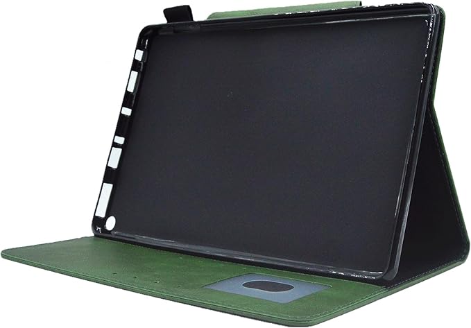 Folio Case for Amazon Kindle Fire HD 8/Fire HD 8 Plus (12th/10th Generation 2024/2022/2020) 8 UUcovers PU Leather Magnetic Smart Cover with Stand/Pencil Holder/Pockets [Auto Sleep/Wake] Green