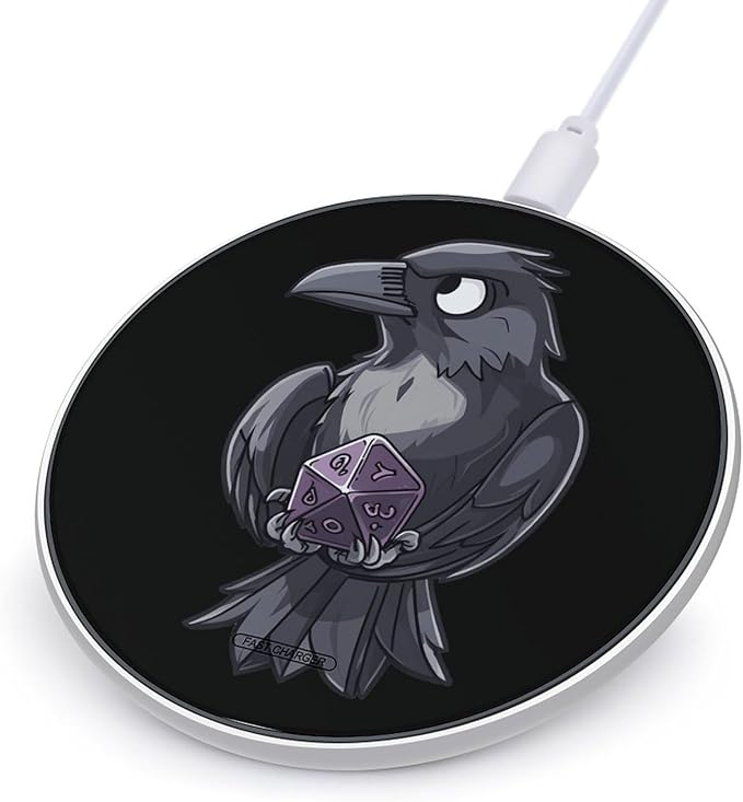 Raven Holding Dice Phone Charger Magnetic Charging Pad Anti-Slip with USB Cable
