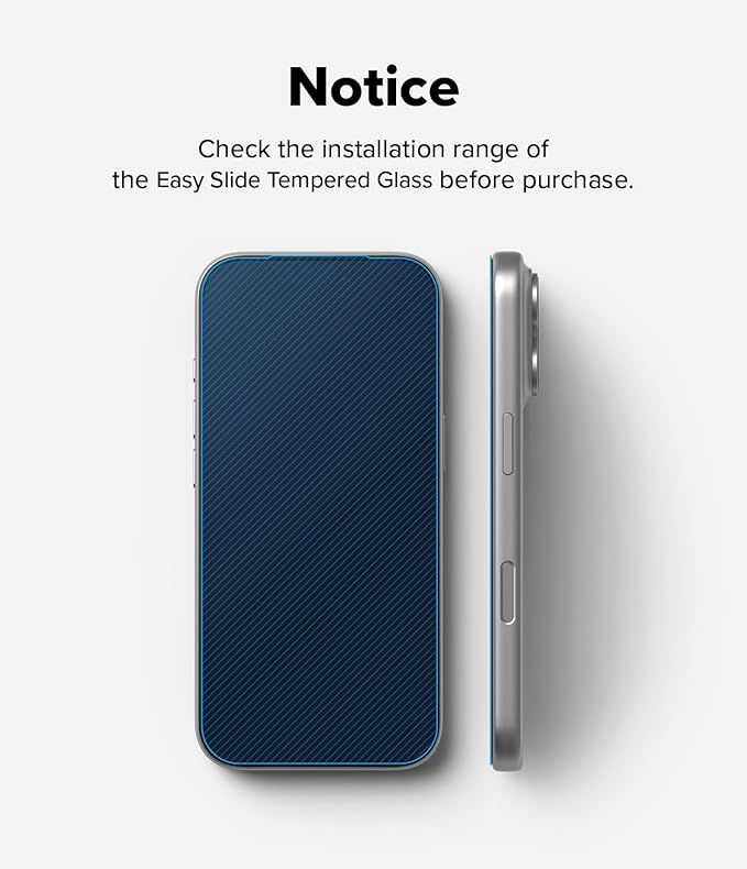 Ringke Easy Slide Tempered Glass for iPhone 17 Pro Max Screen Protector [Super Easy to Install] Case Friendly Shatterproof Premium 9H Hardness - 2 Pack