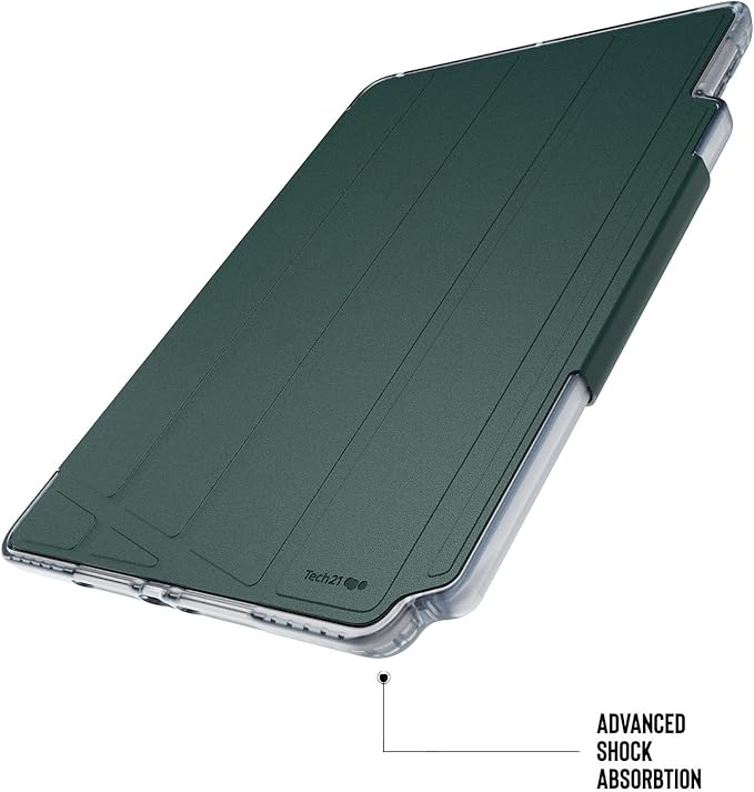 Tech21 EvoFolio case for iPad 7th/8th/9th Gen - Impact Protection iPad case with Multi-Angle Viewing Wake/Sleep Cover - Teal